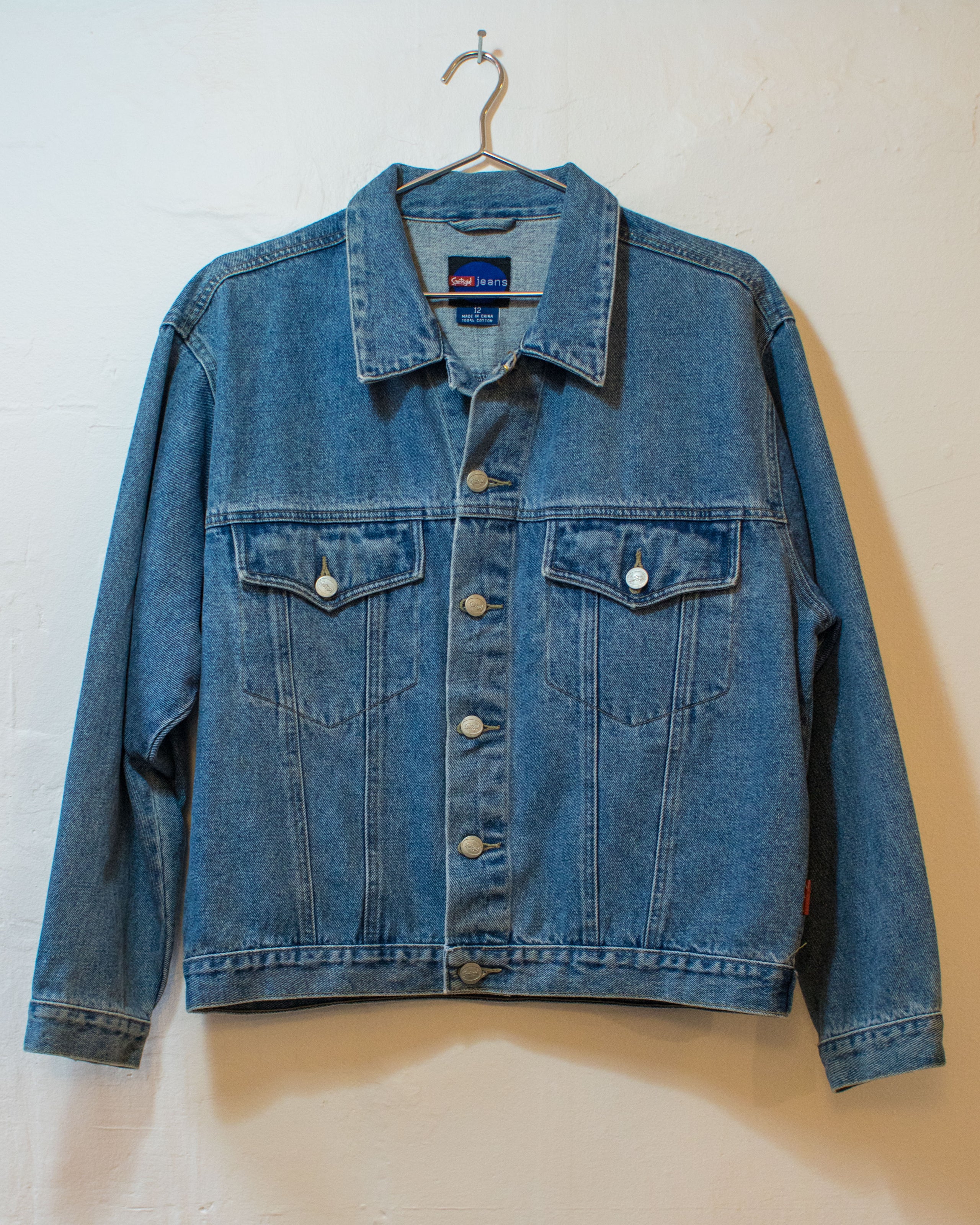 90s Sportsgirl Midwash Denim Jacket Size 12 WARM STORE